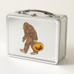 Bigfoot Sasquatch Carry Beängstigend Pumpkin T Shi Metall Brotdose