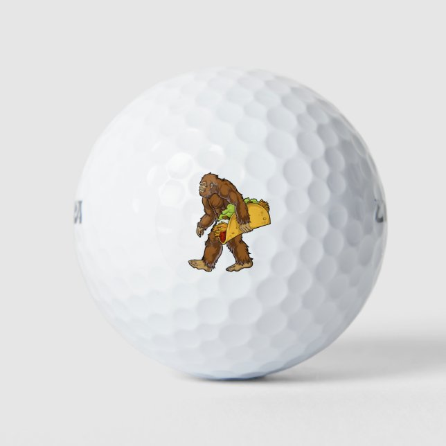 Bigfoot Sasquatch Carry Taco Golfball (Vorderseite)