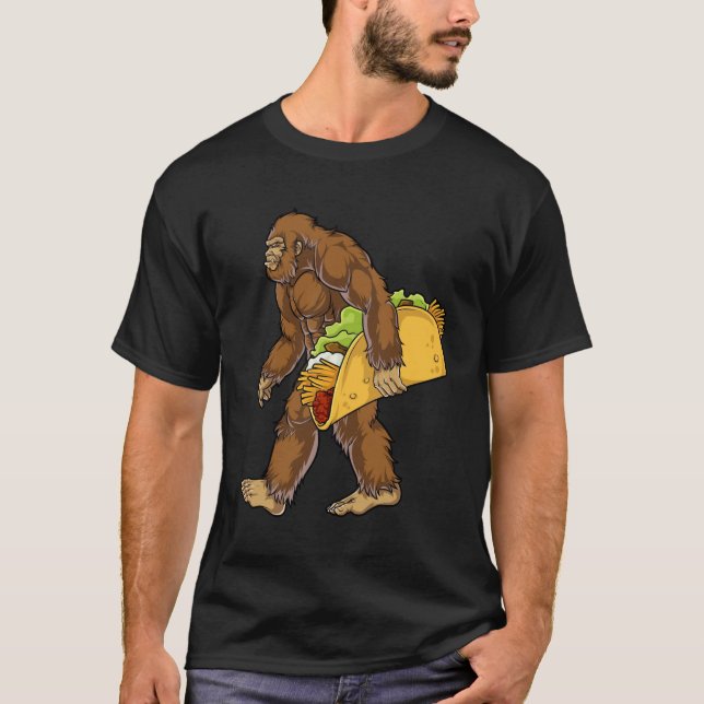 Bigfoot Sasquatch Carry Taco T-Shirt (Vorderseite)