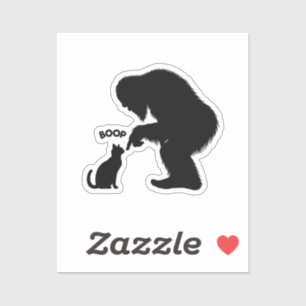 Bigfoot Sasquatch Cat Boop Aufkleber