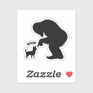 Bigfoot Sasquatch Chihuahua Boop Aufkleber