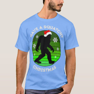 Bigfoot Sasquatch Christmas Merry T-Shirt