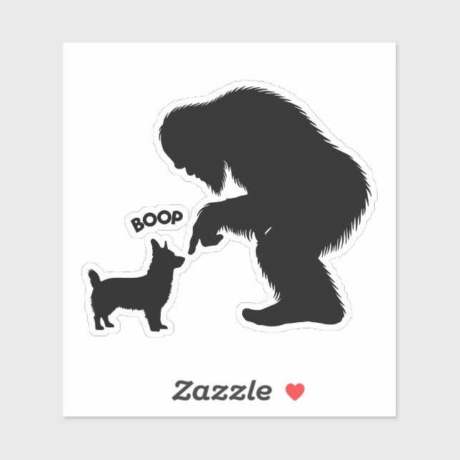 Bigfoot Sasquatch Corgi Boop Aufkleber (Blatt)