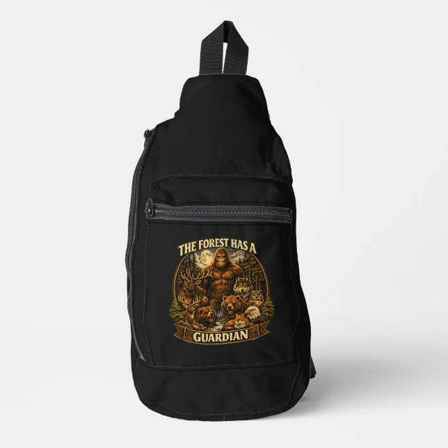 Bigfoot Sasquatch Crossbody Bag (Vorderseite)