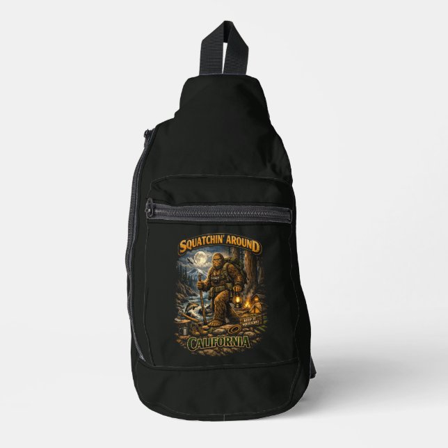 Bigfoot Sasquatch Crossbody Bag (Vorderseite)