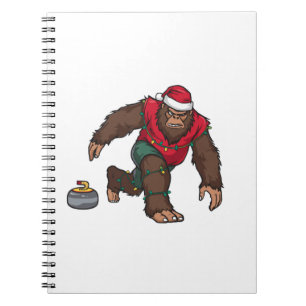 Bigfoot Sasquatch Curling Weihnachten 2026 Feierta Notizblock