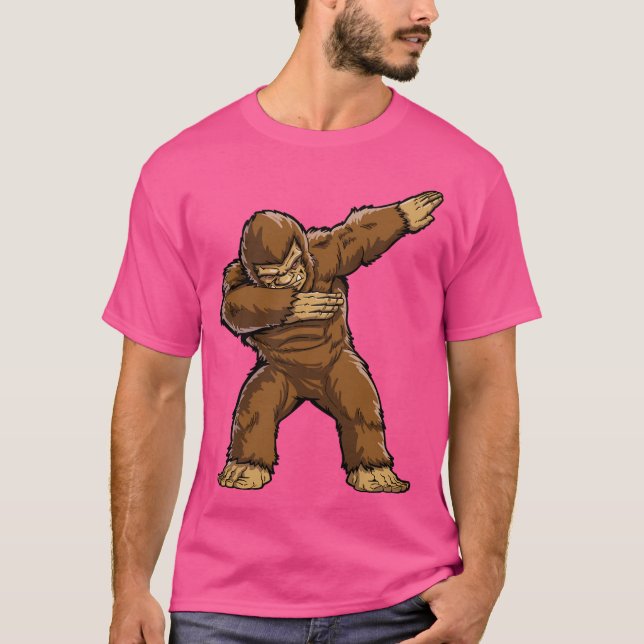 Bigfoot Sasquatch Dabbing T Shirt Funny Dab Monste (Vorderseite)
