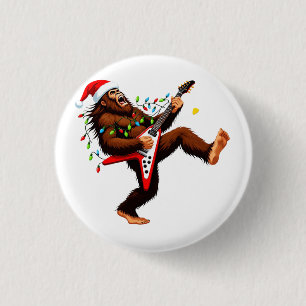 Bigfoot Sasquatch E-Gitarre Weihnachten 2026   Button
