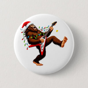 Bigfoot Sasquatch E-Gitarre Weihnachten 2026 Button