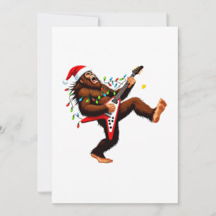 Bigfoot Sasquatch E-Gitarre Weihnachten 2026 Mitteilungskarte