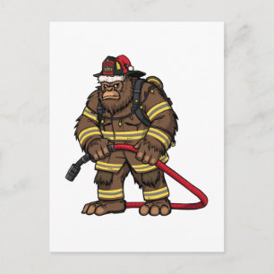Bigfoot Sasquatch Feuerwehrmann Weihnachten 2026