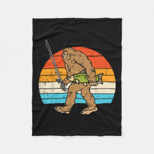 Bigfoot Sasquatch Fischerei Retro Fisherman Men Wo Fleecedecke