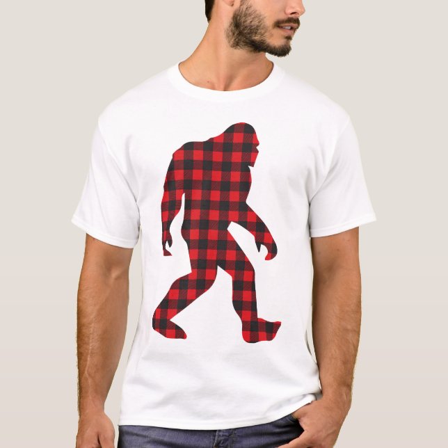 Bigfoot Sasquatch Flannel T-Shirt (Vorderseite)