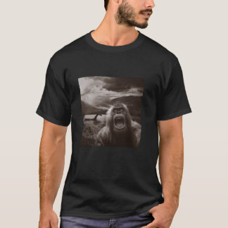 Bigfoot Sasquatch Funny Selfie mit Loch Ness Mons T-Shirt