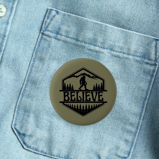 BigFoot Sasquatch Funny Squatchy Forest Vintag Button (Von Creator hochgeladen)