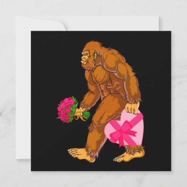 Bigfoot Sasquatch Funny Valentinstag Liebe (Vorderseite)