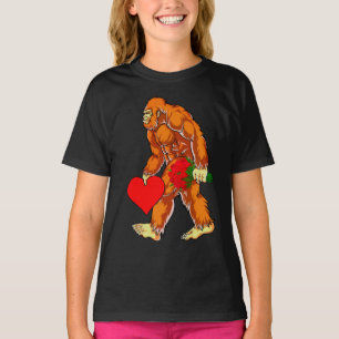 Bigfoot Sasquatch Funny Valentinstag Liebe T-Shirt