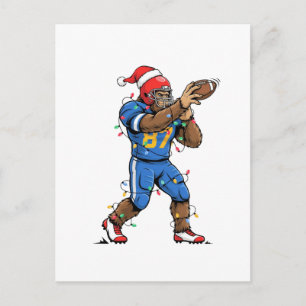 Bigfoot Sasquatch Fußball Weihnachten 2026 Feierta Einladungspostkarte