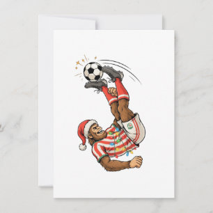 Bigfoot Sasquatch Fußball Weihnachten Feiertag Spo Dankeskarte