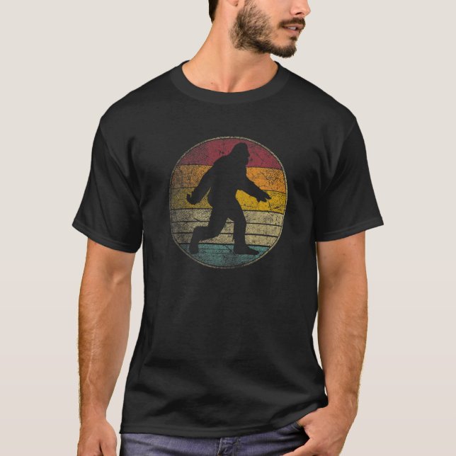 Bigfoot Sasquatch Geschenk Vintage Distressive Ret T-Shirt (Vorderseite)