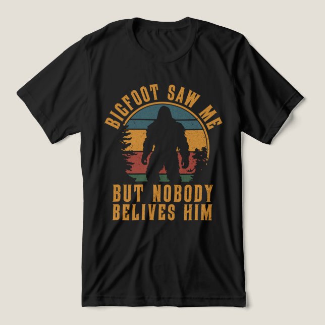 Bigfoot-Sasquatch-Glaube Tri-Blend Shirt (Design Vorderseite)