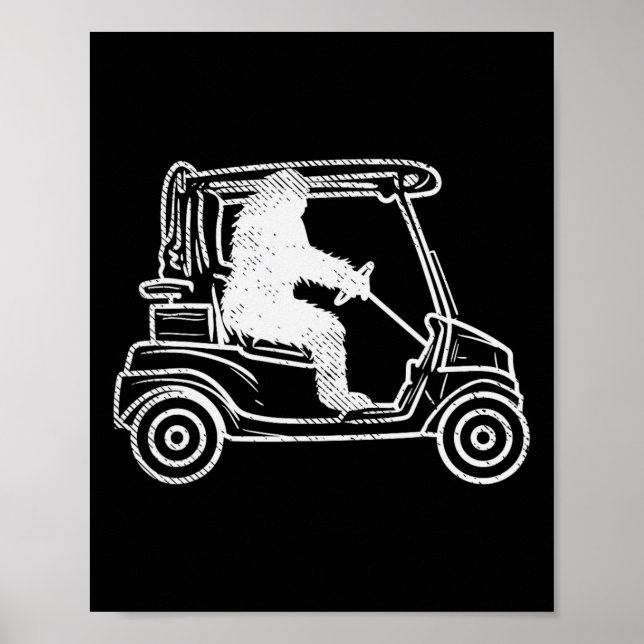 Bigfoot Sasquatch Golf spielen Poster (Vorne)