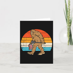 Bigfoot Sasquatch Grillen Retro Byrbecue Grilling Karte
