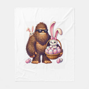 Bigfoot Sasquatch Hase Ostereier Retro Männer Jung Fleecedecke