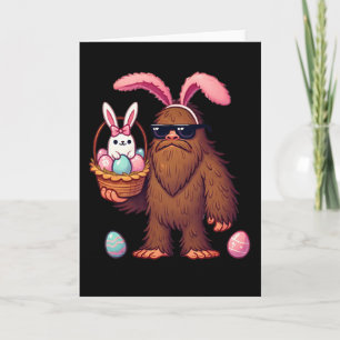 Bigfoot Sasquatch Hase Ostereier Retro Männer Jung Karte