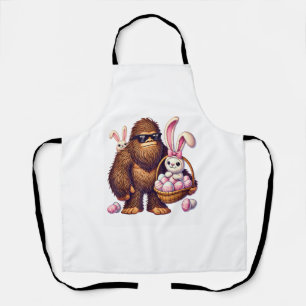Bigfoot Sasquatch Hase Ostereier Retro Männer Jung Schürze
