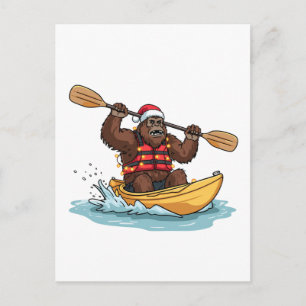 Bigfoot Sasquatch Kayaking Weihnachten Wassersport