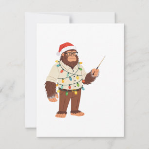 Bigfoot Sasquatch Krankenpfleger Weihnachten Pfleg Mitteilungskarte