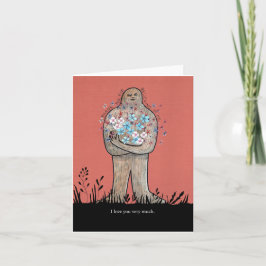 Bigfoot Sasquatch Liebe Freundschaft Funny Karte