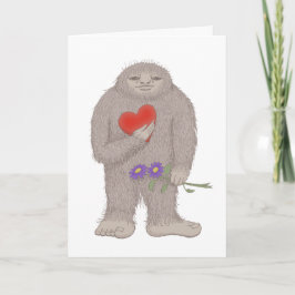 Bigfoot Sasquatch Liebe Yeti-I Sie Gruß-Karte Feiertagskarte