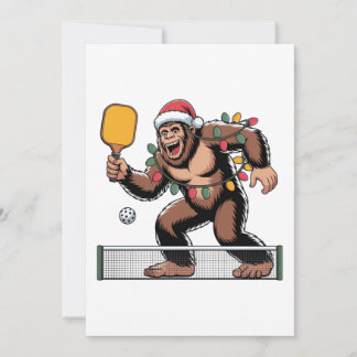 Bigfoot Sasquatch Pickleball Weihnachten 2026 Mitteilungskarte