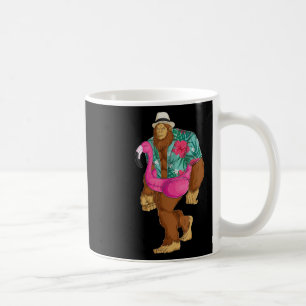 Bigfoot Sasquatch Pink Flamingo Aloha Beach Hawaii Kaffeetasse