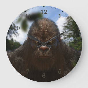 BIGFOOT SASQUATCH-PORTRAGIE  GROßE WANDUHR