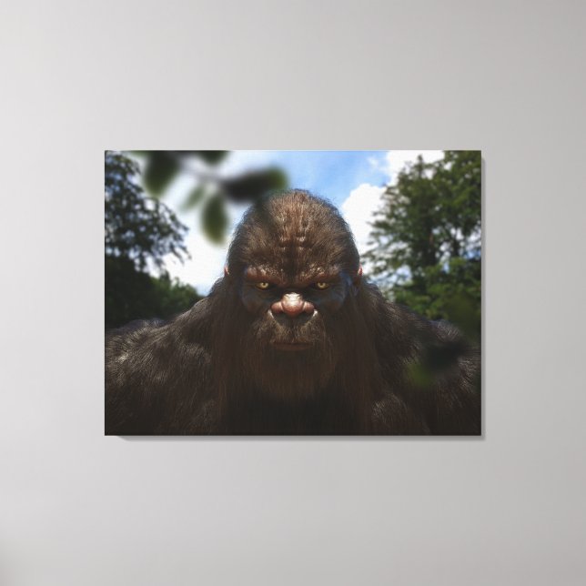 BIGFOOT SASQUATCH-PORTRAGIE LEINWANDDRUCK (Vorderseite)