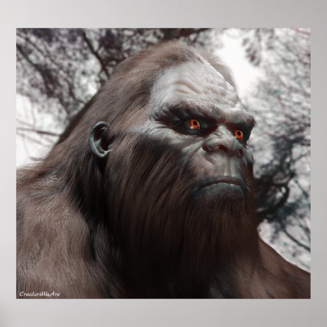 BIGFOOT SASQUATCH-PORTRAGIE POSTER (Vorne)