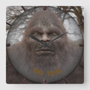 BIGFOOT SASQUATCH-PORTRAGIE QUADRATISCHE WANDUHR