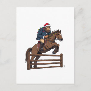 Bigfoot Sasquatch Reitsport Weihnachten Pferd Reit