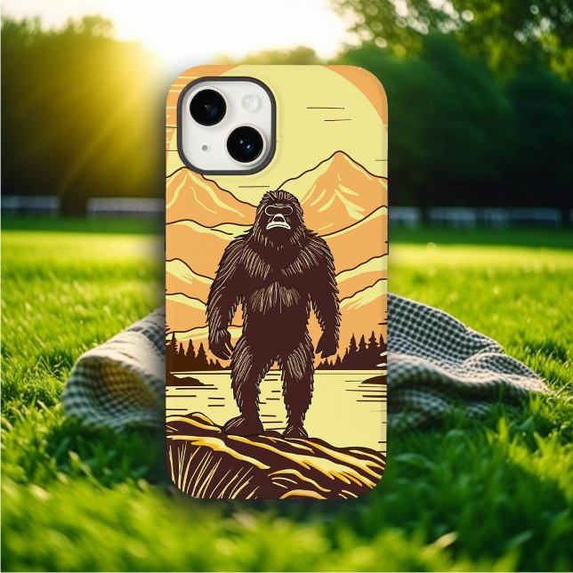 Bigfoot Sasquatch Retro Art Personalisiert Samsung Galaxy Hülle (Von Creator hochgeladen)