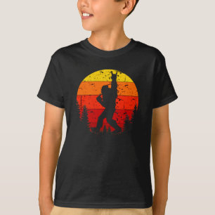 Bigfoot Sasquatch Rock Flag Silhouette T-Shirt