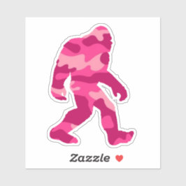 Bigfoot Sasquatch Rosa Camouflage Aufkleber