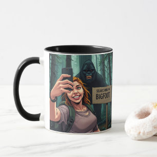 Bigfoot Sasquatch Selfie Tasse