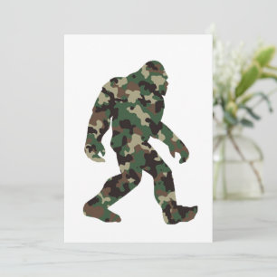 Bigfoot Sasquatch Tarnmuster Einladung