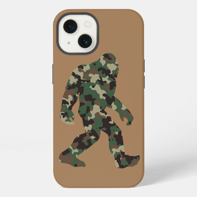 Bigfoot Sasquatch Tarnmuster iPhone Hülle (Rückseite)