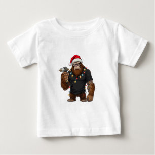 Bigfoot Sasquatch Tattoo-Künstler Weihnachten Baby T-shirt