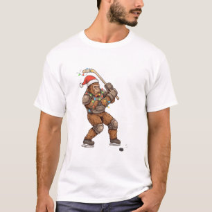 Bigfoot Sasquatch Tennis Smash Lustiger Feiertag T-Shirt