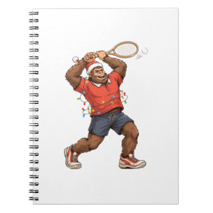 Bigfoot Sasquatch Tennis Weihnachten 2026 Feiertag Notizblock
